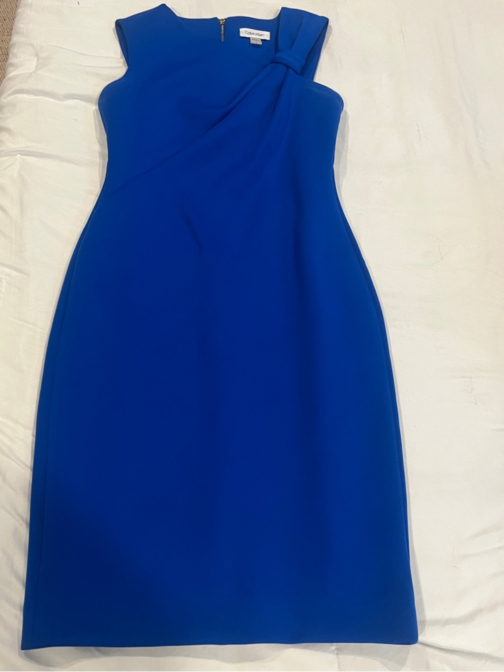 Calvin Klein Cobalt Blue Sleeveless Midi Dress